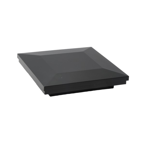 4 1/4" x 4 1/4" Sq. Ornamental Vinyl Post Cap - 1790BLK - Black 