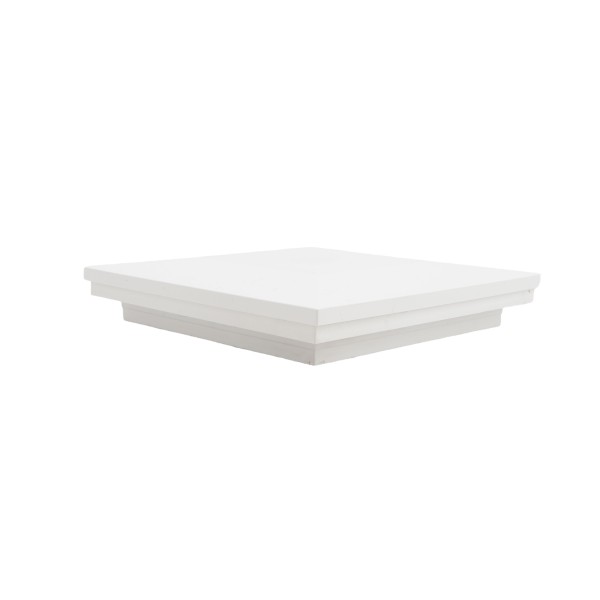 5" x 5" Sq. Ornamental Vinyl Post Cap - 1798W - White