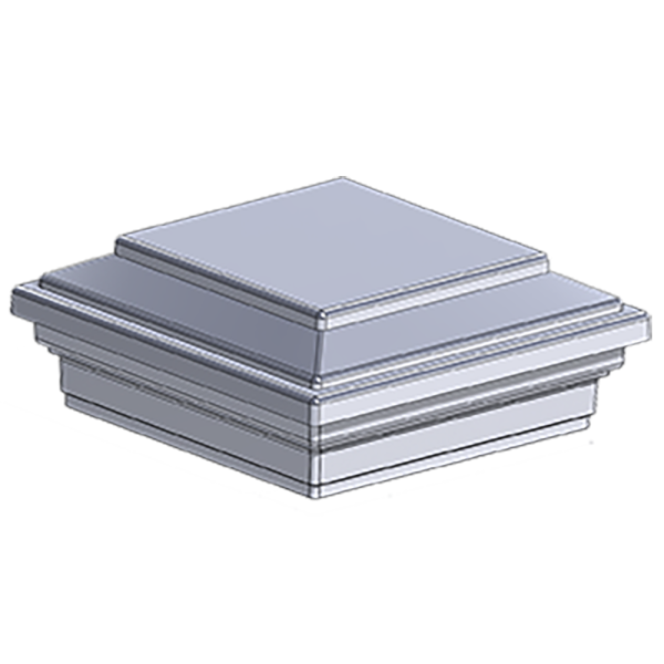 4.5" Sq. Composite Flat New England Post Cap -OFFWHITE