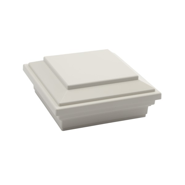 4 1/2" x 4 1/2" Sq. Trex® Classic White Vinyl Flat Top New England Post Cap For Trex® Posts