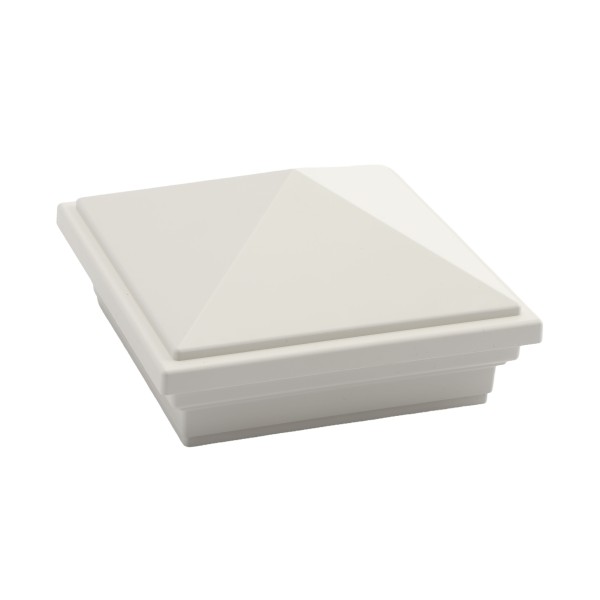 4 1/2" x 4 1/2" Sq. Trex® Classic White Pyramid Top New England Vinyl Post Cap For Trex® Posts - LMT-1815