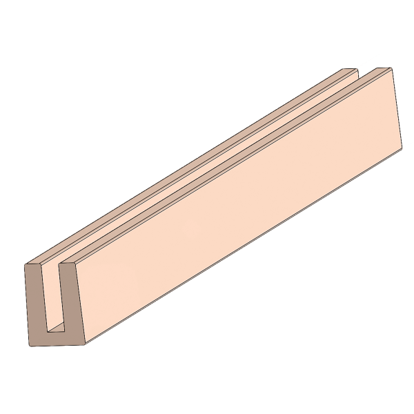 2D Lattice U-Channel 96" (Khaki)