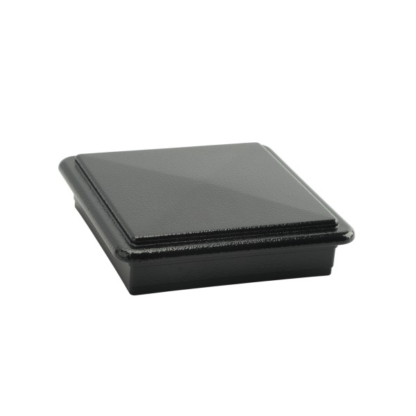 LMT 4 1/2" Sq. Suffield Vinyl Post Cap (For 5" Wood Post) Hammertone Black - 1905HB (Black Matte Shown For Example)