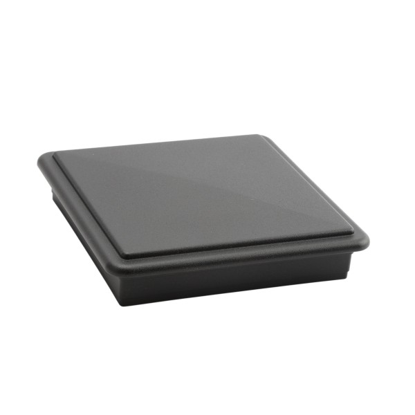 LMT 5 5/8" x 5 5/8" Sq. Suffield Vinyl Post Cap (For 6" x 6" Wood Post) Black Matte - 1906BLKMATTE (PostCaps)