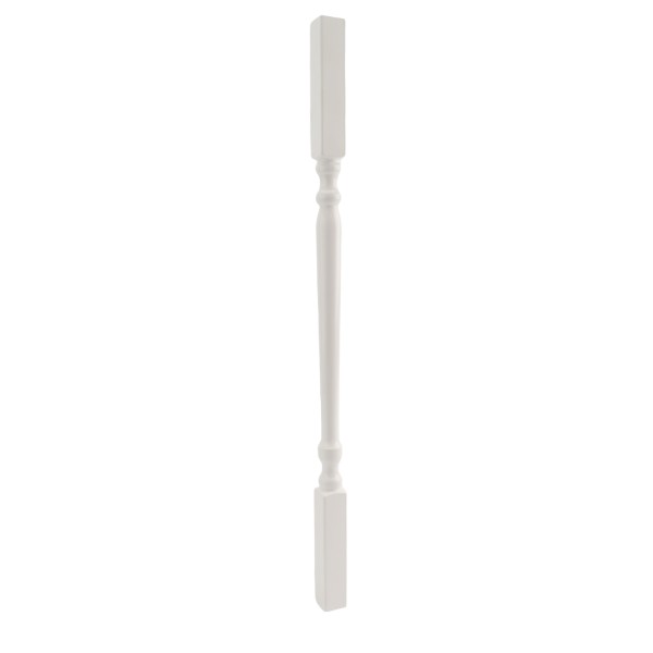 LMT 1 1/2" Sq Customizable Length Colonial Baluster Thermoformed Vinyl Spindle For Vinyl Railing (White) - 3150-CUSTOM-SPINDLE