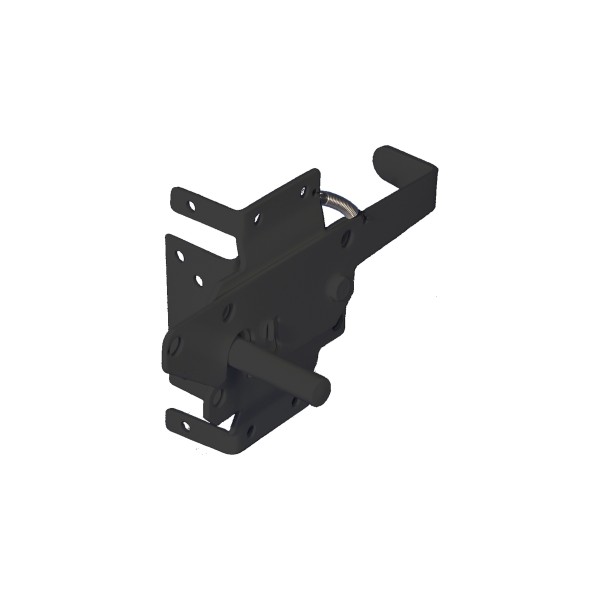 LMT 3-1/2" x 1-3/4" Reversible, Lockable, Dual-Sided Entry Stainless Steel Commercial Latches For Vinyl Fence Gates (Pair) Black