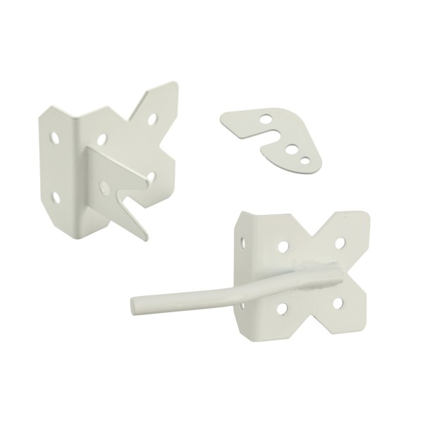 LMT 3" x 1 1/4" Self-Closing, Reversible Stainless Steel Latch For Vinyl Fence Gates (Pair) White - 4004-WHITE