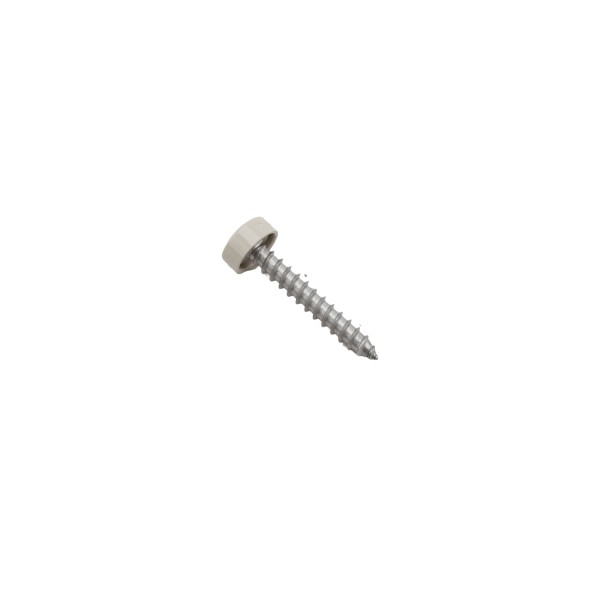 LMT 4034W-500-ALMOND #10 x 1 1/2" Phillips Screw and Snap Cap - Almond