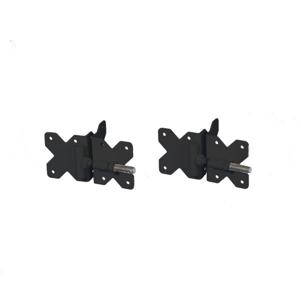 LMT 3" x 3" Self-Closing, Residential Hinge For Vinyl Fence Gates (Pair) Black - 4100-BLACK
