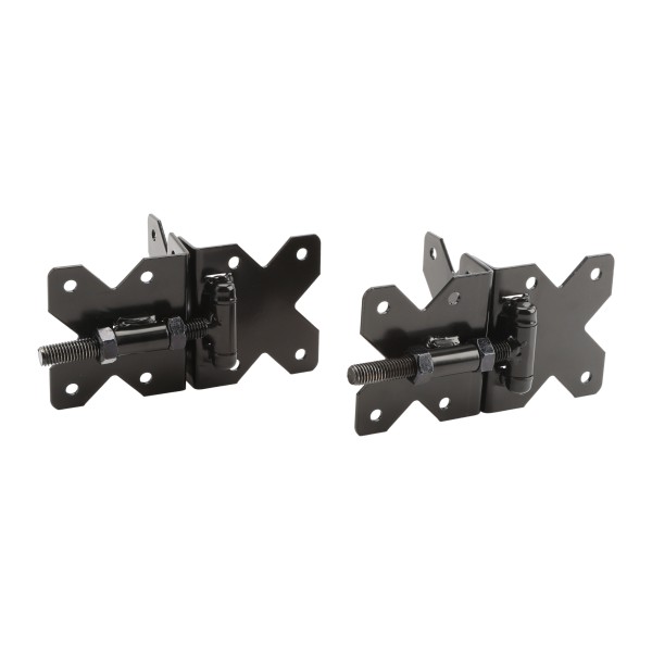 LMT 3" x 3" Self-Closing, Residential Hinge For Vinyl Fence Gates (Pair) Black - 4100-BLACK (GeneralUse)