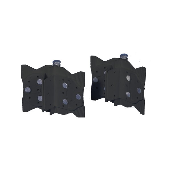 LMT 5" x 2" Self-Closing, Adjustable Stainless Steel Hinge For Vinyl Fence Gates (Pair) Black