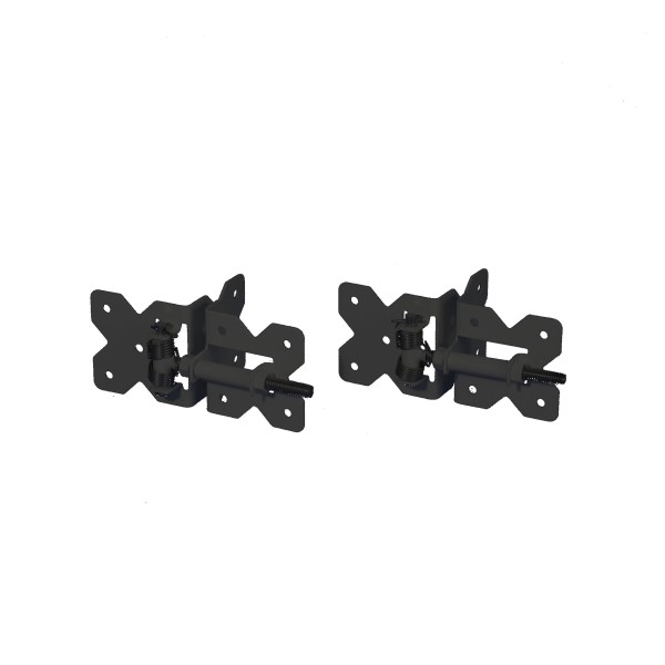 LMT 3" x 3" Self-Closing Residential Stainless Steel Hinge For Vinyl Fence Gates (Pair) Black - 4110-BLACK
