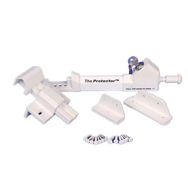 10" Nylon Magnetic Pool Latch Set (White)