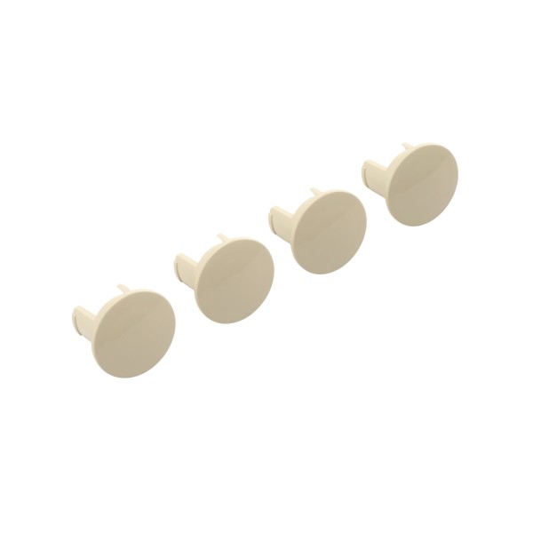 Solid Rail End Cap 4 Pack (Almond) 