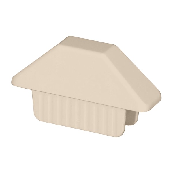LMT 7/8" x 3" Thin Wall Dog Ear Vinyl Picket Cap for Vinyl Fence Posts (Beige) - P-78DW-KT