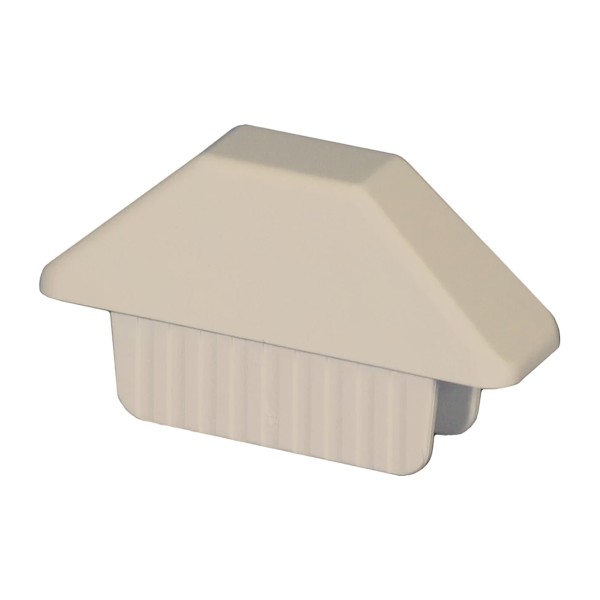 LMT 7/8" x 3" (0.700" x 2.850" ID) Dog Ear Vinyl Picket Cap for Vinyl Fence Posts (Khaki) - P-78D-KK