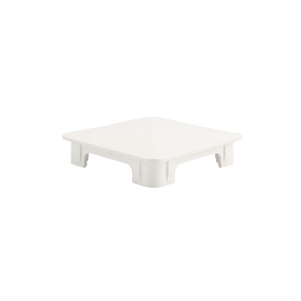 4" x 4" Sq Flat Internal Vinyl Post Cap (White) - Bufftech 70411
