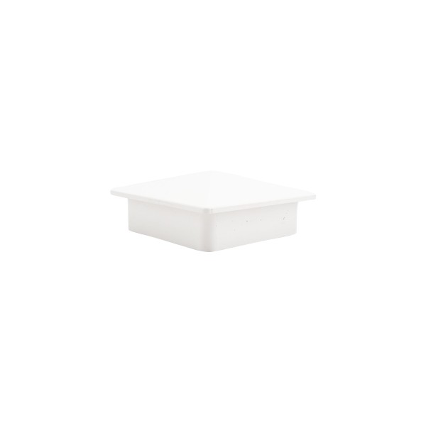 4" x 4" Sq Flat External Vinyl Post Cap (White) - Bufftech 70414