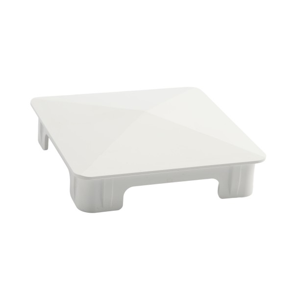 5" x 5" Sq Flat Internal Vinyl Post Cap (White) - Bufftech 70417
