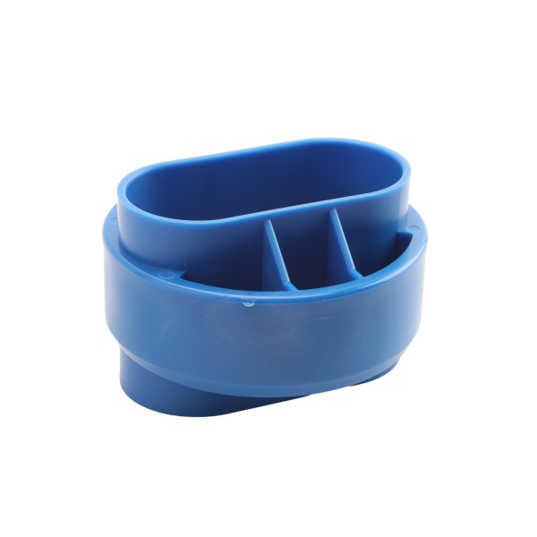Blue Professional Vinyl Fence Donut For 5" x 5" Vinyl Post and 2 1/2" (2 3/8" OD) Pipe No Dig Vinyl Fence