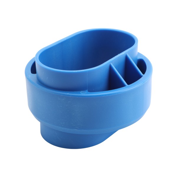 Blue Professional Vinyl Fence Donut For 5" x 5" Vinyl Post and 2 1/2" (2 3/8" OD) Pipe No Dig Vinyl Fence