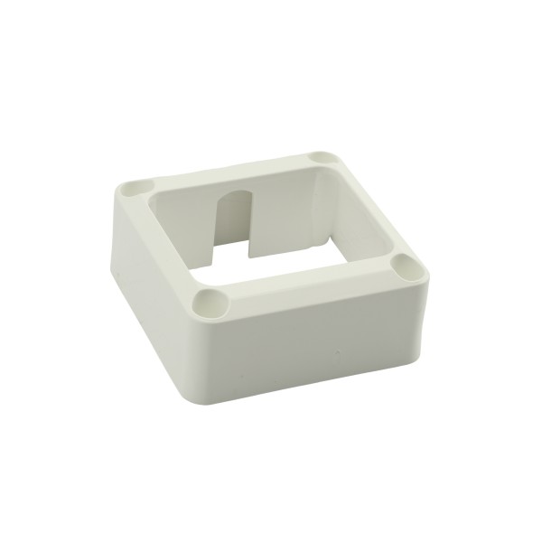 LMT FW42007-WHITE 2 1/8" x 2 5/8" Flat Rail Bracket For Vinyl Railing (Short) - White
