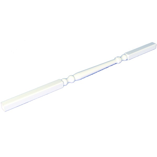 LMT 1 1/4" Sq x 38" Colonial Baluster Thermoformed Vinyl Spindle For Vinyl Railing (White)