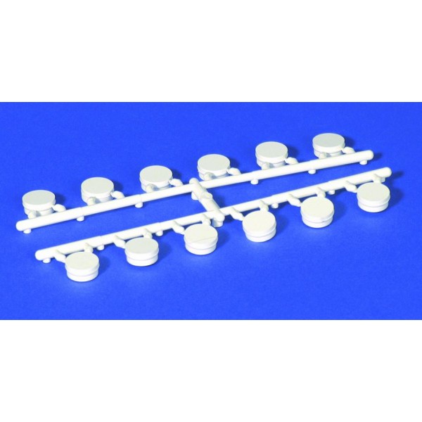 LMT Standard Bracket Kit Strip of 12 Vinyl Fence Plastic Hole Plugs (Almond) - 1181-ALMOND (White Shown As Example)