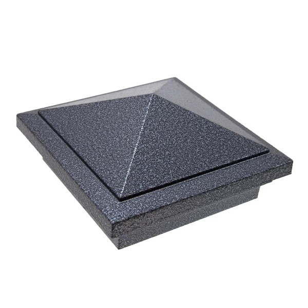 3.625" (3 5/8" x 3 5/8") Haven Style Vinyl Post Cap for 4" x 4" Wood Post - Antique Gray