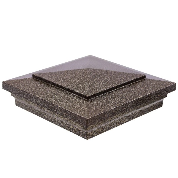 5" x 5" Cape May Style Vinyl Post Cap - Antique Gold