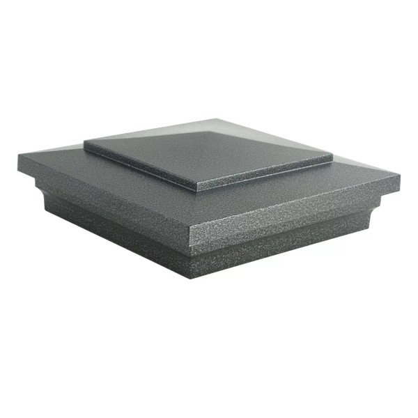 5" x 5" Cape May Style Vinyl Post Cap - Antique Gray