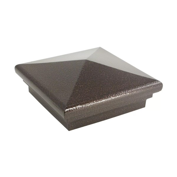 4.5" (4 1/2" x 4 1/2") Neptune Style Vinyl Post Cap - Antique Brown