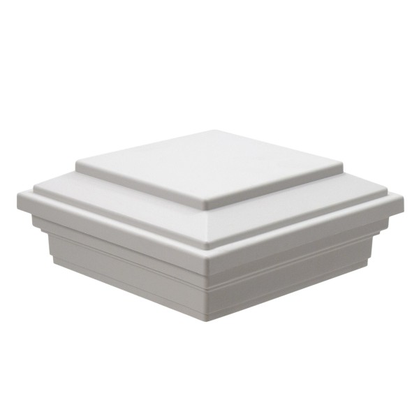 4.5" Sq. Vinyl Flat New England Post Cap For 4" Trex® Post Sleeve - LMT 1814 (White Shown As Example)