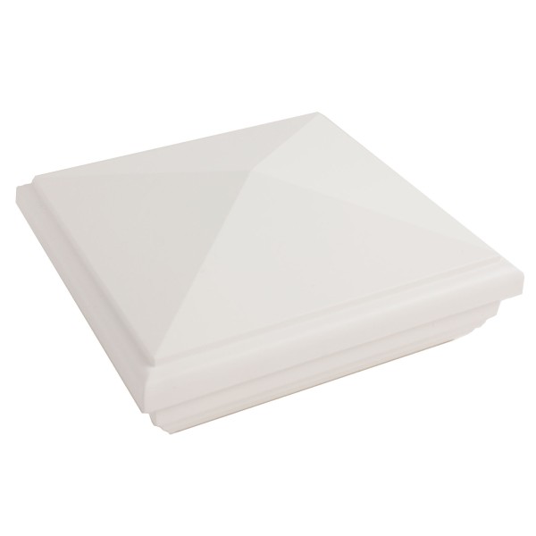 4.5" Sq. Vinyl Pyramid New England Post Cap For Trex® 4" Post Sleeve - LMT 1815 (White Shown As Example)