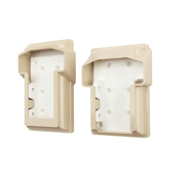 LMT MS-23VTS-ALMOND Eclipse Vinyl T-Rail Stair Bracket For Vinyl Railing - Almond
