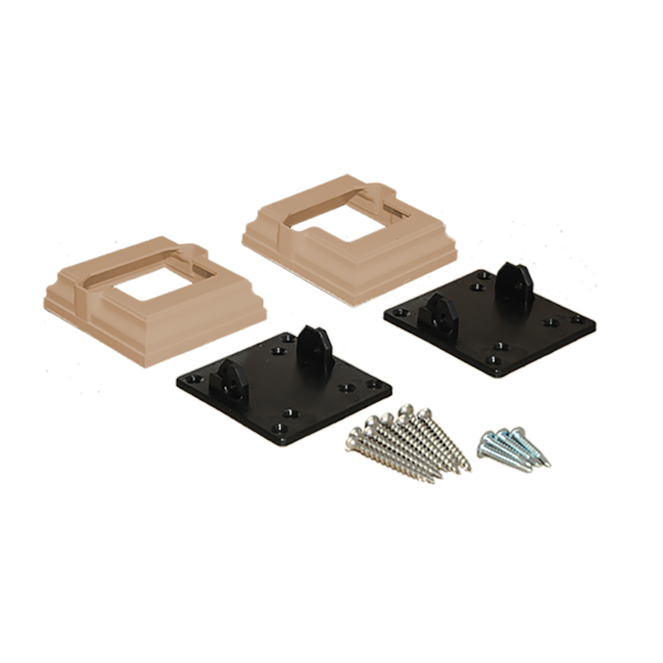 2pc 3" x 2" Contour Stair Bracket Kit - (Almond)