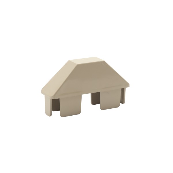 LMT 7/8" x 3" (0.700" x 2.850" ID) Dog Ear Vinyl Picket Cap for Vinyl Fence Posts (Khaki) - P-78D-KK
