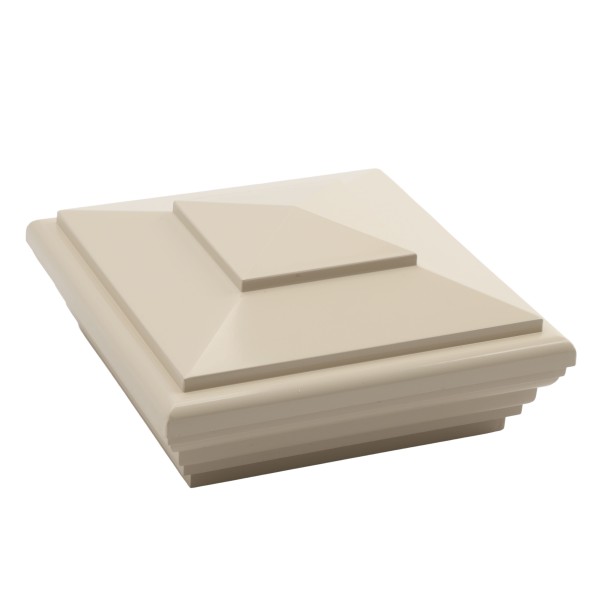 LMT S-44NENA 4" x 4" Classic New England Vinyl Post Cap - Almond (PostCaps)