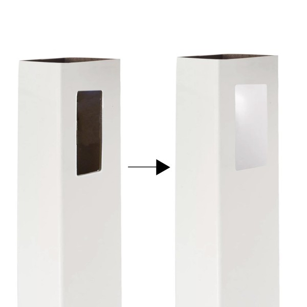 1 3/4" x 3 1/2" Routed Vinyl Post Hole Cover - LMT 1579-WHITE