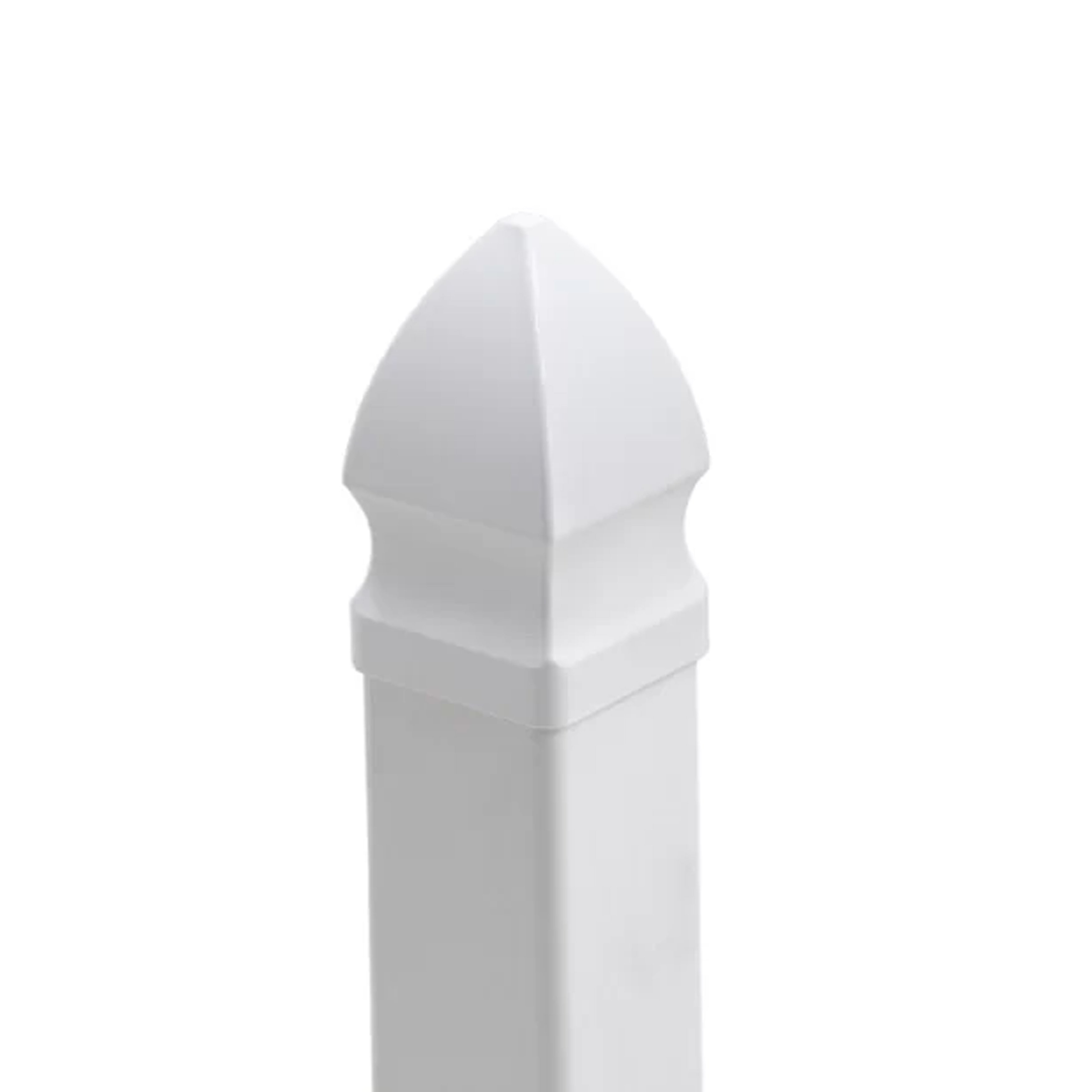 1 1/2" X 1 1/2" Gothic Vinyl Picket Fence Caps | Pack Of 5 | White