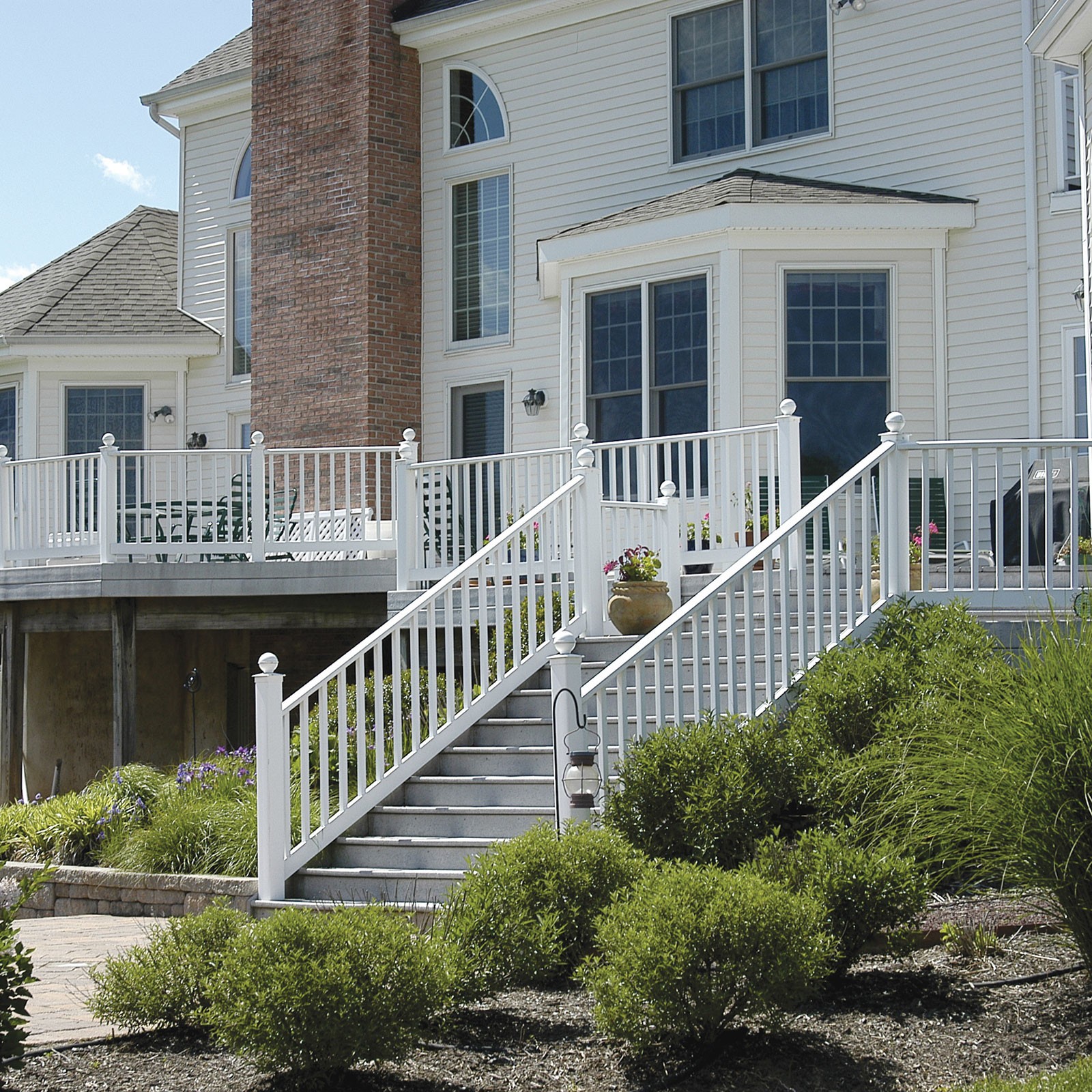 LMT 1117NA 4" x 4" Dome Ball Vinyl Post Cap Almond Vinyl Fence Post