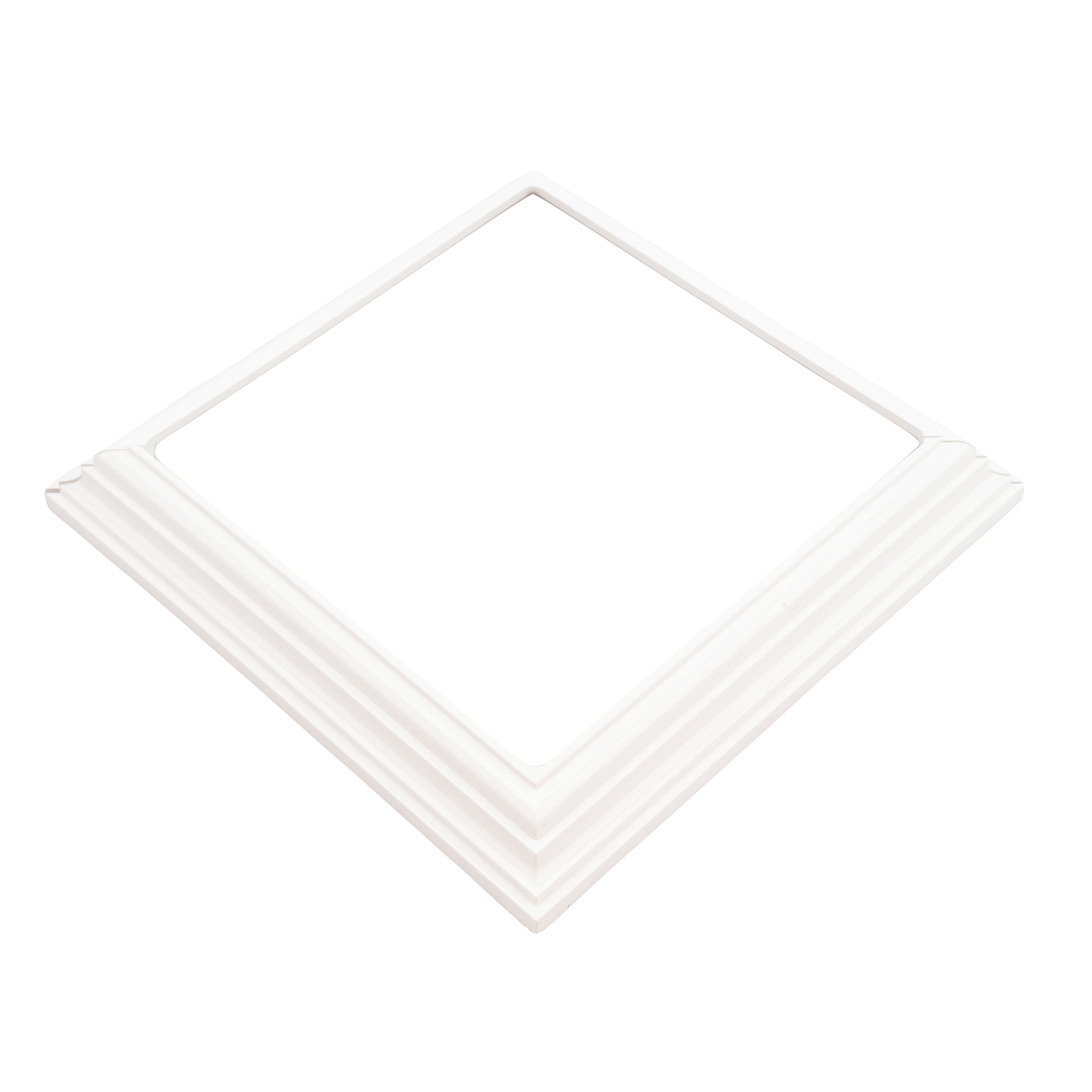LMT 6 Sq. Two Piece Vinyl Post Skirt for Vinyl Fence Posts White 1464 WHITE