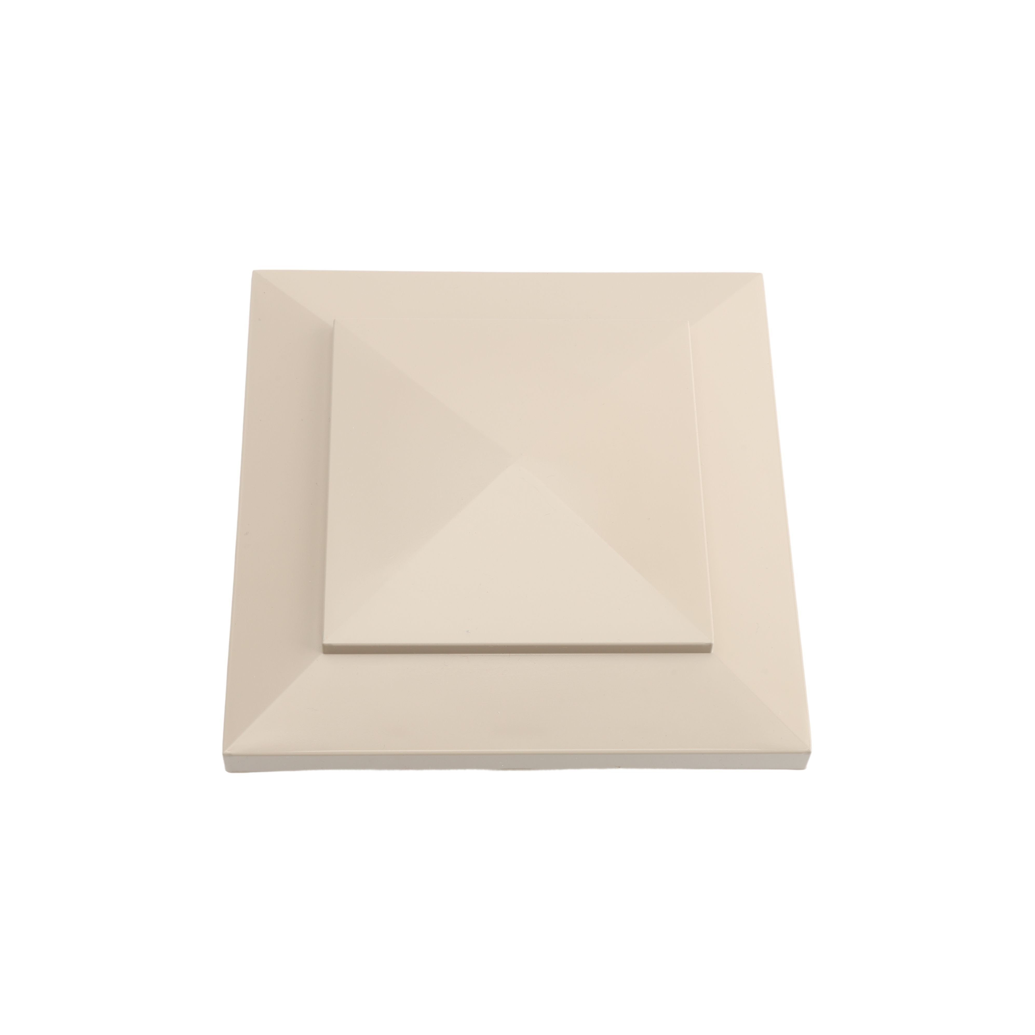4.5" (4 1/2" x 4 1/2") Cape May Style Vinyl Post Cap - Khaki | Vinyl ...