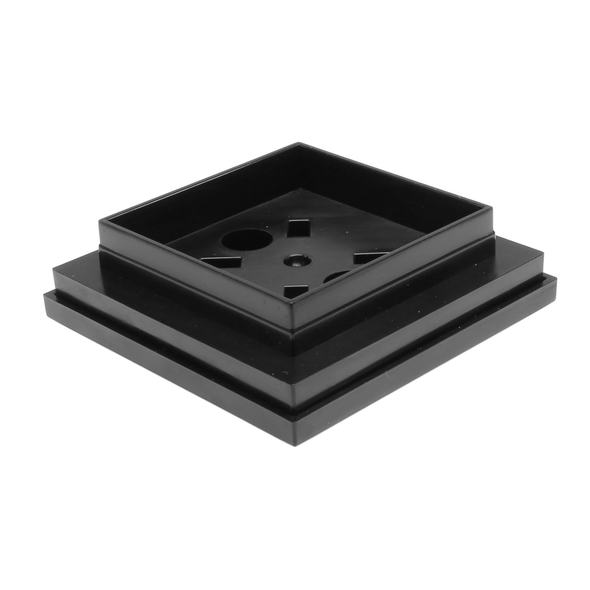 2 1/2" x 2 1/2" Sq. Ornamental Vinyl Post Cap 1741B Black Vinyl