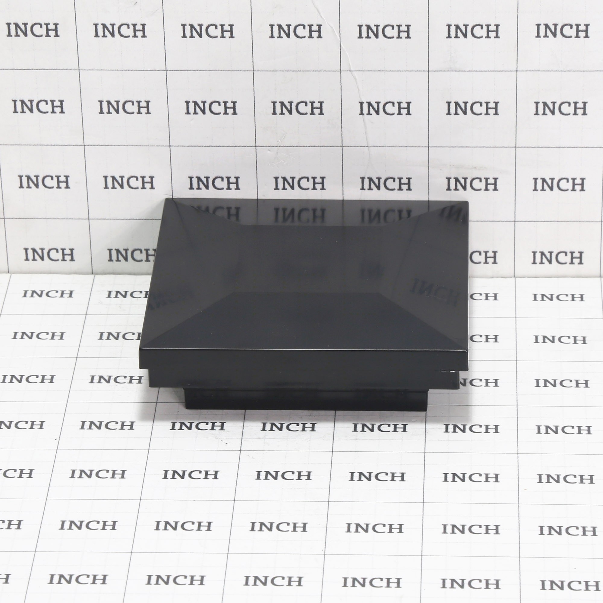 2 1/2" x 2 1/2" Sq. Ornamental Vinyl Post Cap 1741B Black Vinyl