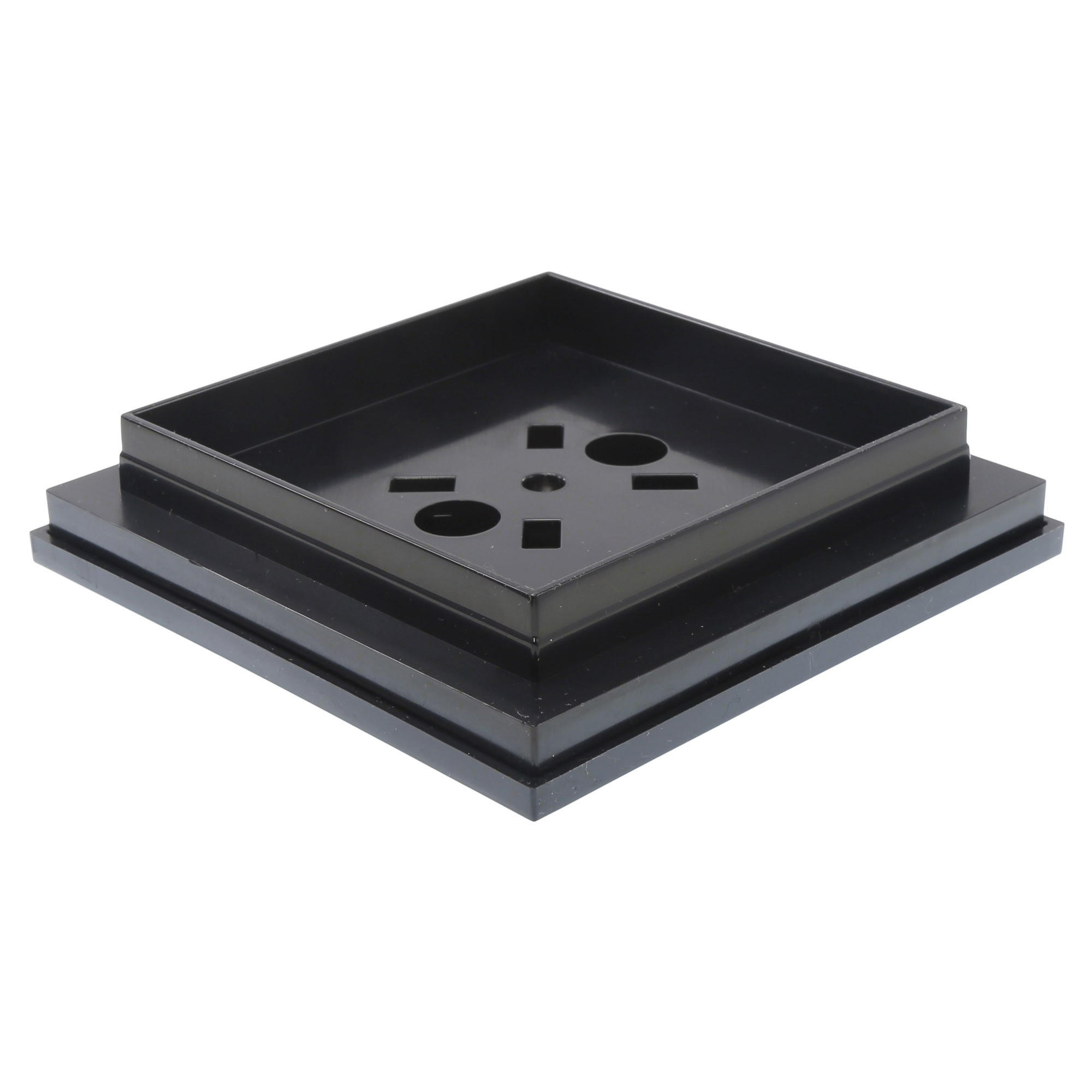 3 1/2" x 3 1/2" Sq. Ornamental Vinyl Post Cap 1743B Black Vinyl