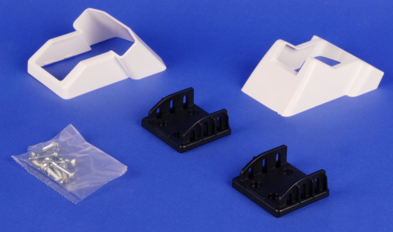 LMT 1396WHITE TRail Covered Handrail Stair Bracket Kit For Vinyl