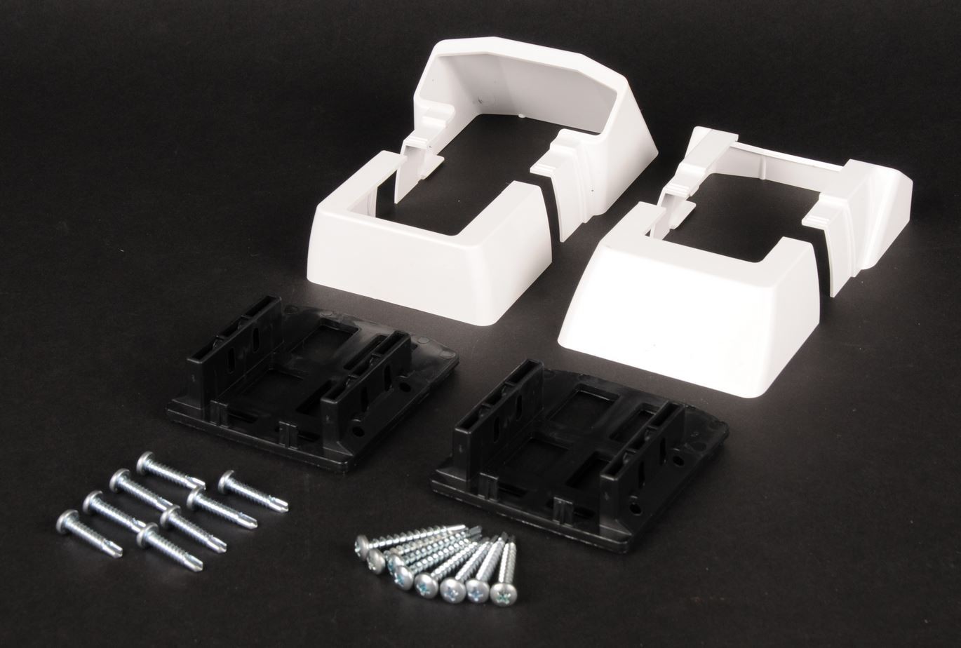 LMT 1619WHITE TRail Covered Stair Bracket Kit For Vinyl Railing (3