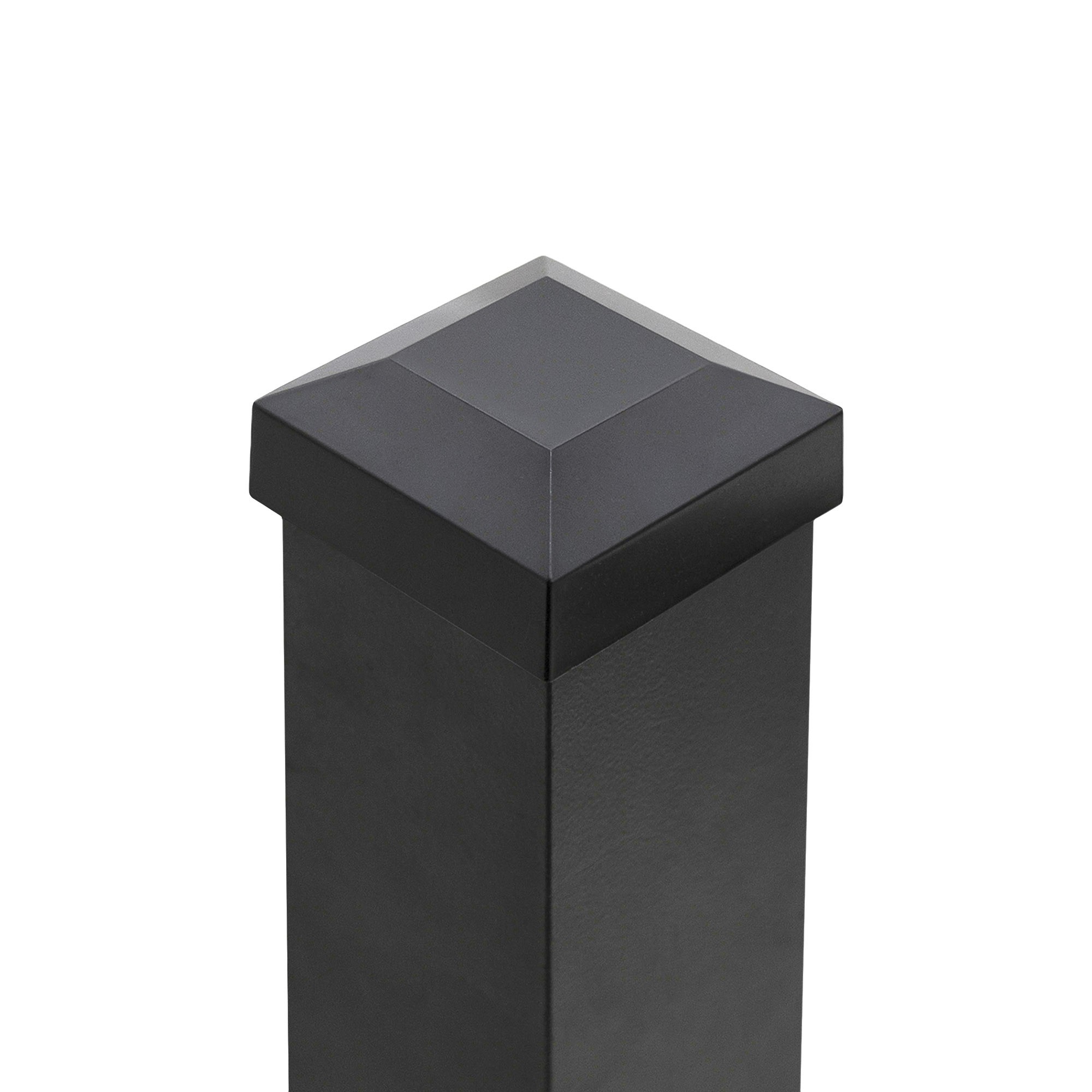 2" x 2" Square Vinyl Post Cap For 2" Aluminum Fence Post (Black