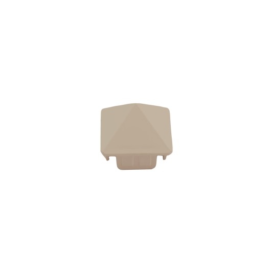 LMT 1 1/2" x 1 1/2" (1.370" x 1.370" ID) Sharp Vinyl Picket Cap for Vinyl Fence Posts (Khaki) - 1074-KHAKI